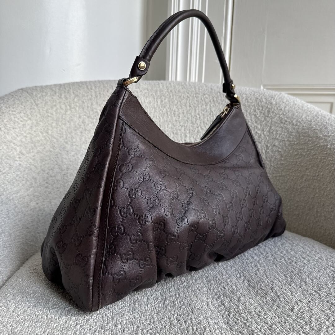 Gucci Guccissima Abbey Brown Shoulder Bag