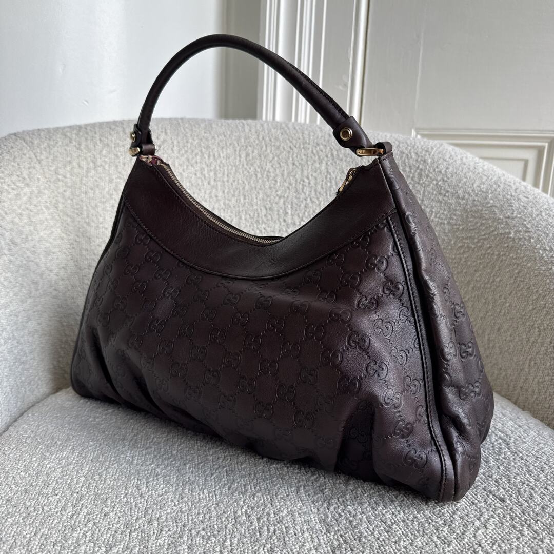 Gucci Guccissima Abbey Brown Shoulder Bag