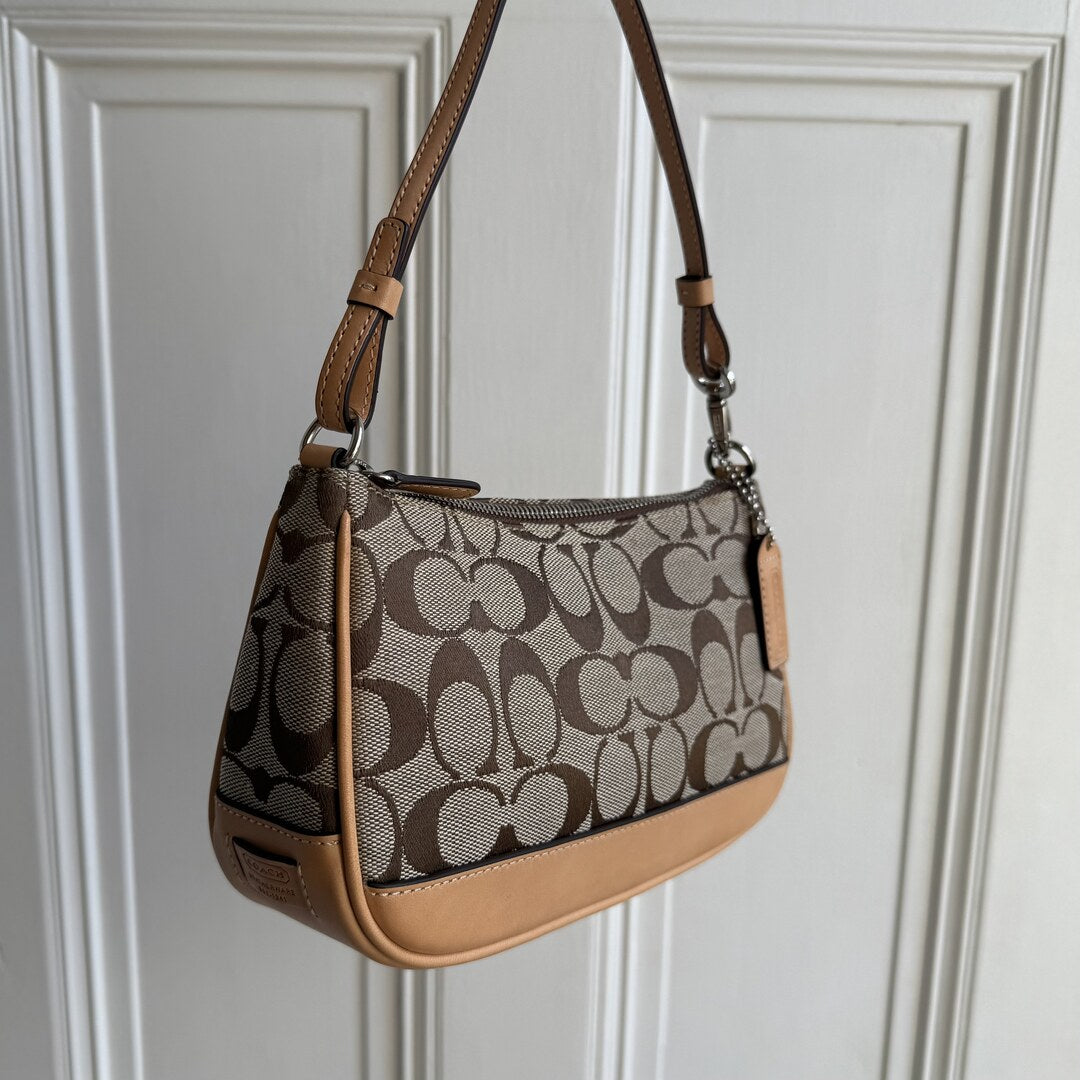 Coach Signature Demi Tan Shoulder Bag