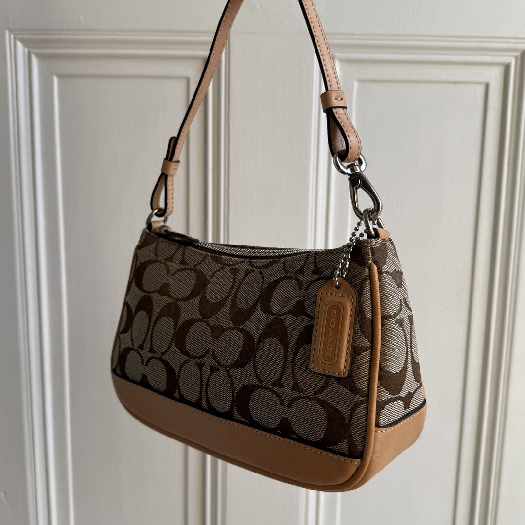 Coach Signature Demi Tan Shoulder Bag