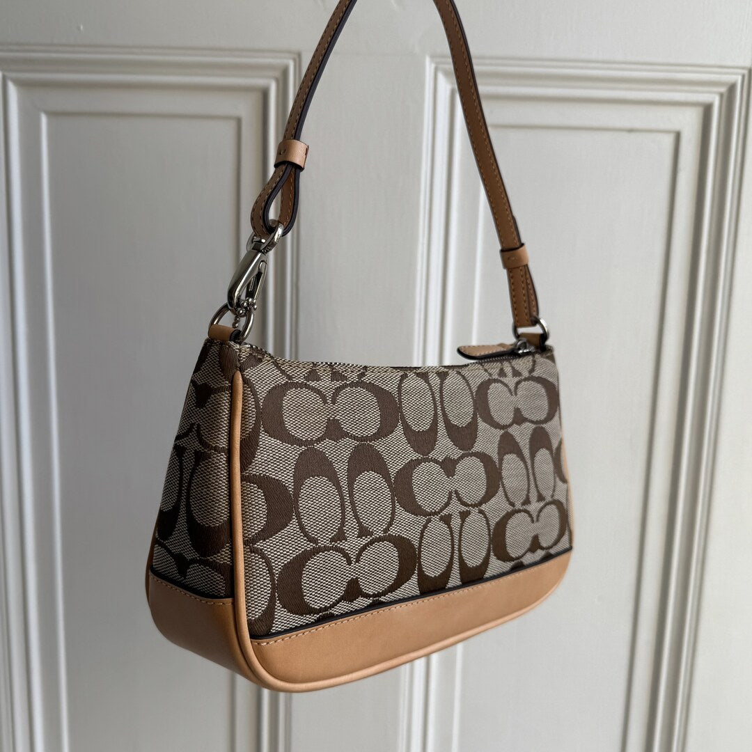 Coach Signature Demi Tan Shoulder Bag