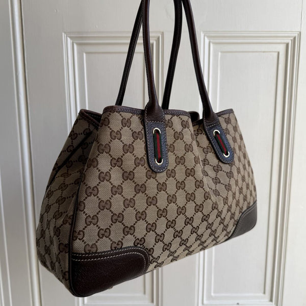 Gucci GG Canvas Princy Brown Tote Bag