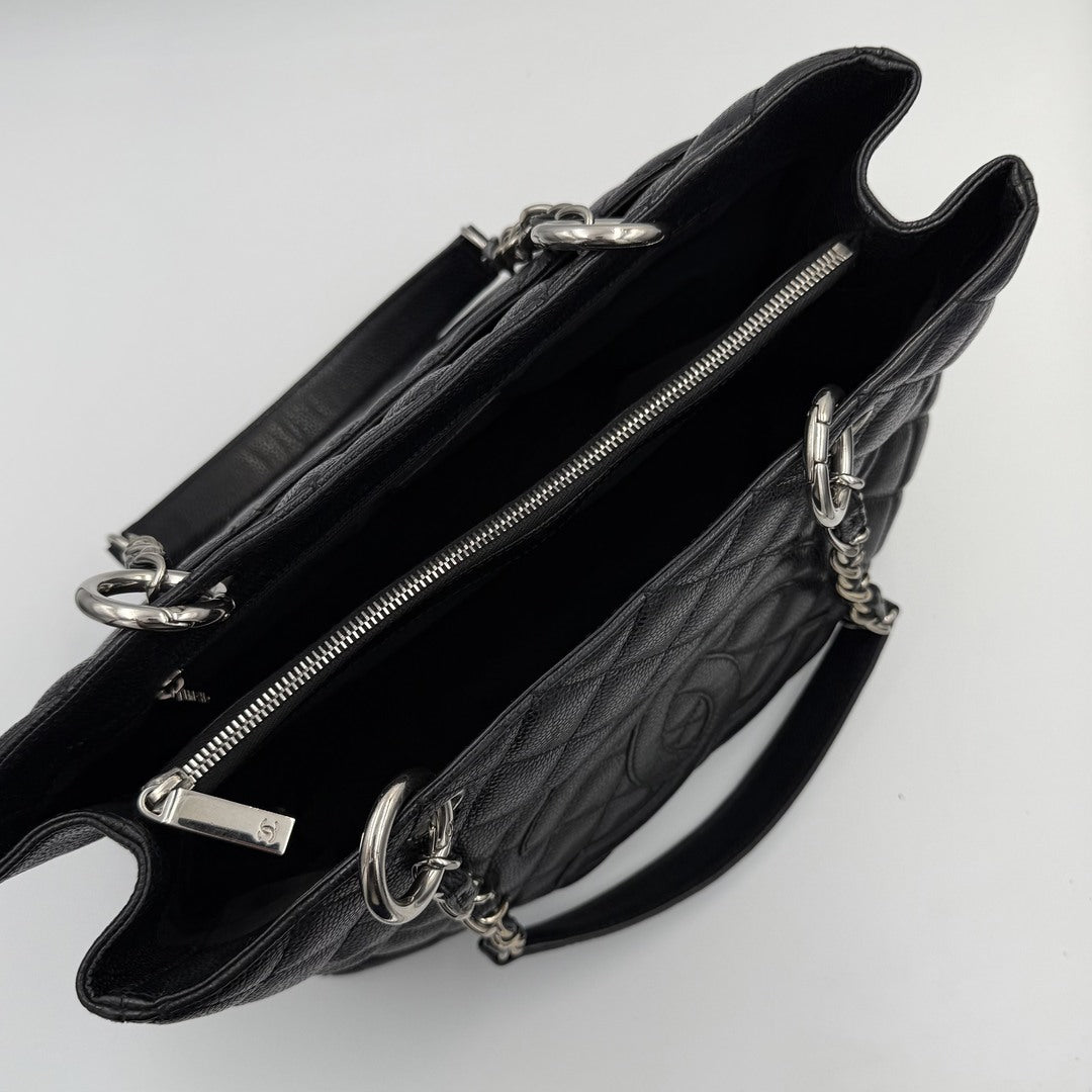 2009 Chanel CC Matelasse Timeless Black Chain Shoulder Bag