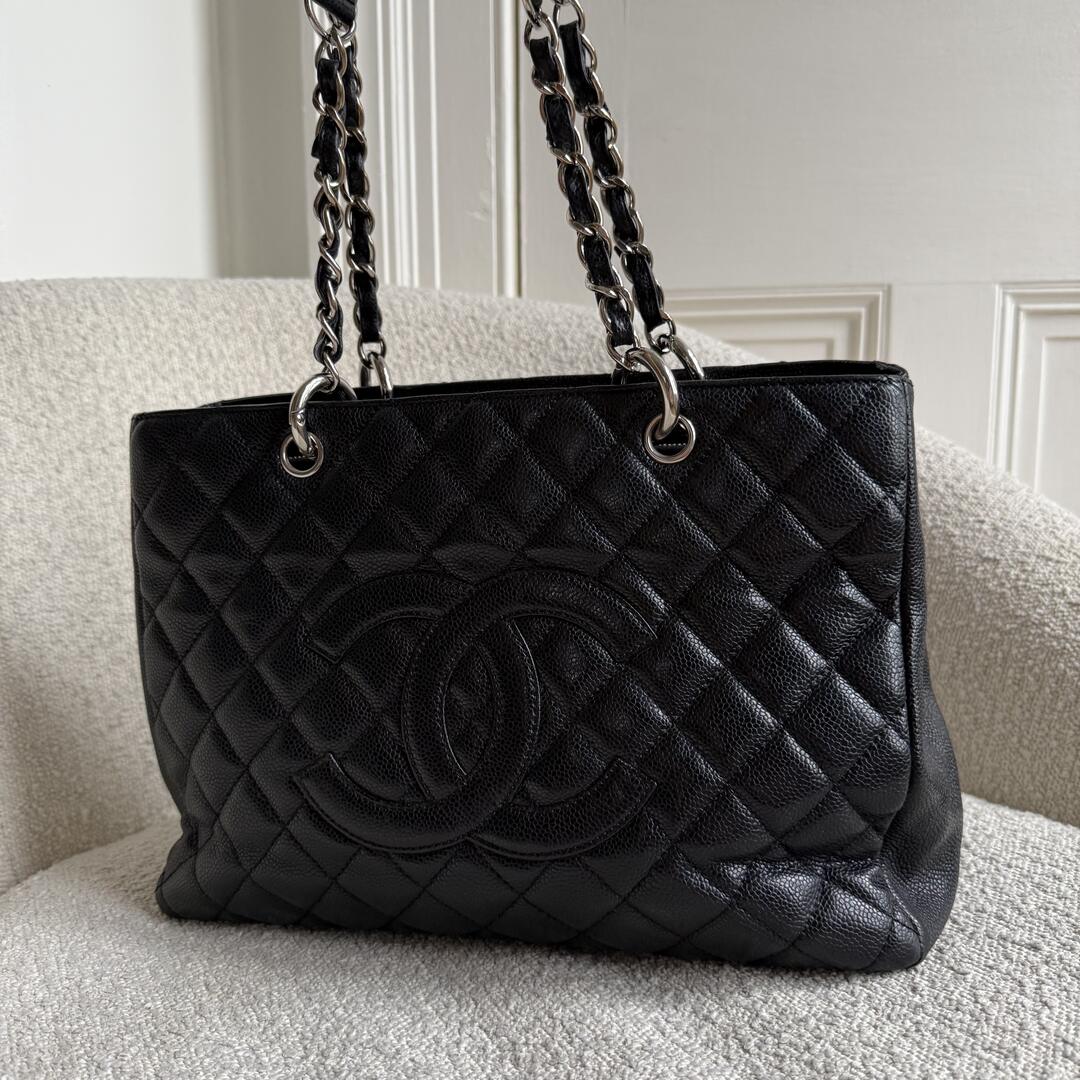 2009 Chanel CC Matelasse Timeless Black Chain Shoulder Bag