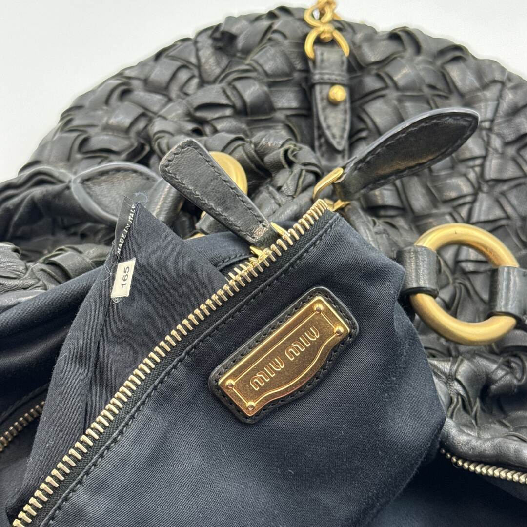 Miu Miu Quilted Leather Black Shoulder Bag