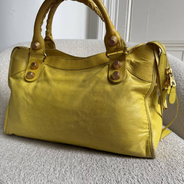 2011 Balenciaga The Giant City 21 Yellow Bag