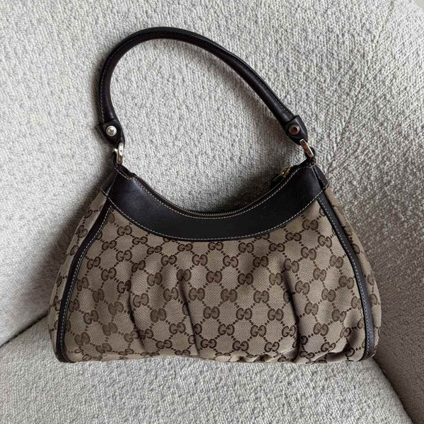 Gucci GG Canvas Abbey Brown Shoulder Bag