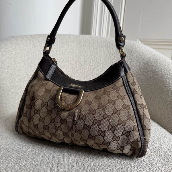 Gucci GG Canvas Abbey Brown Shoulder Bag