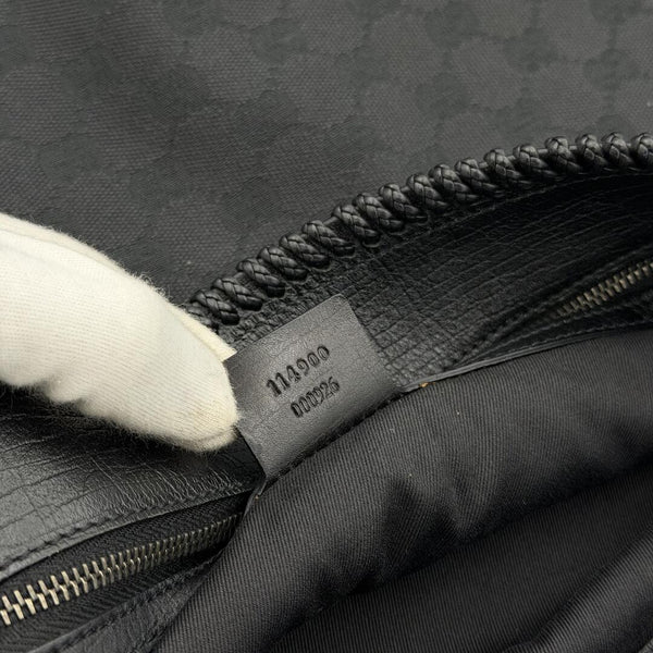 Gucci GG Canvas Horsebit Hobo Black Large Shoulder Bag