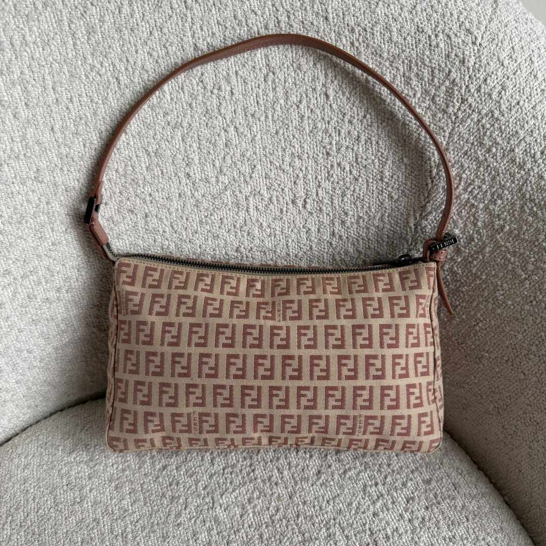 Fendi Zucchino Light Pink Shoulder Bag