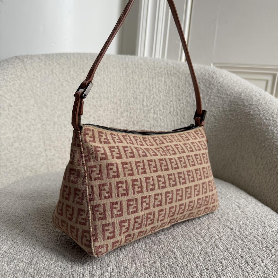 Fendi Zucchino Light Pink Shoulder Bag