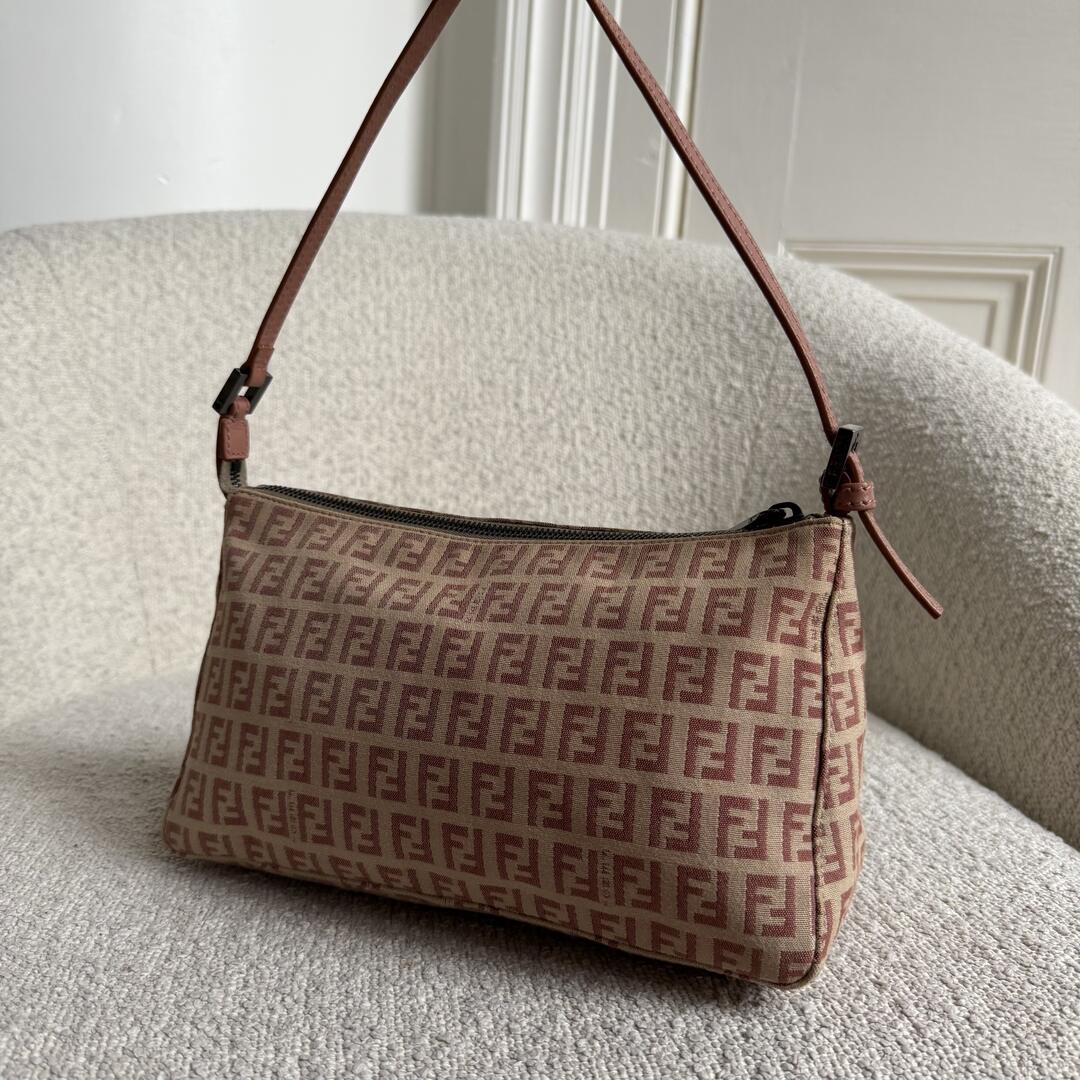 Fendi Zucchino Light Pink Shoulder Bag