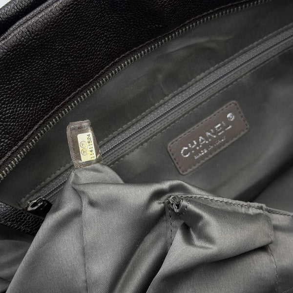 2008 Chanel Caviar Pocket In The City Flap Black Shoulder Bag