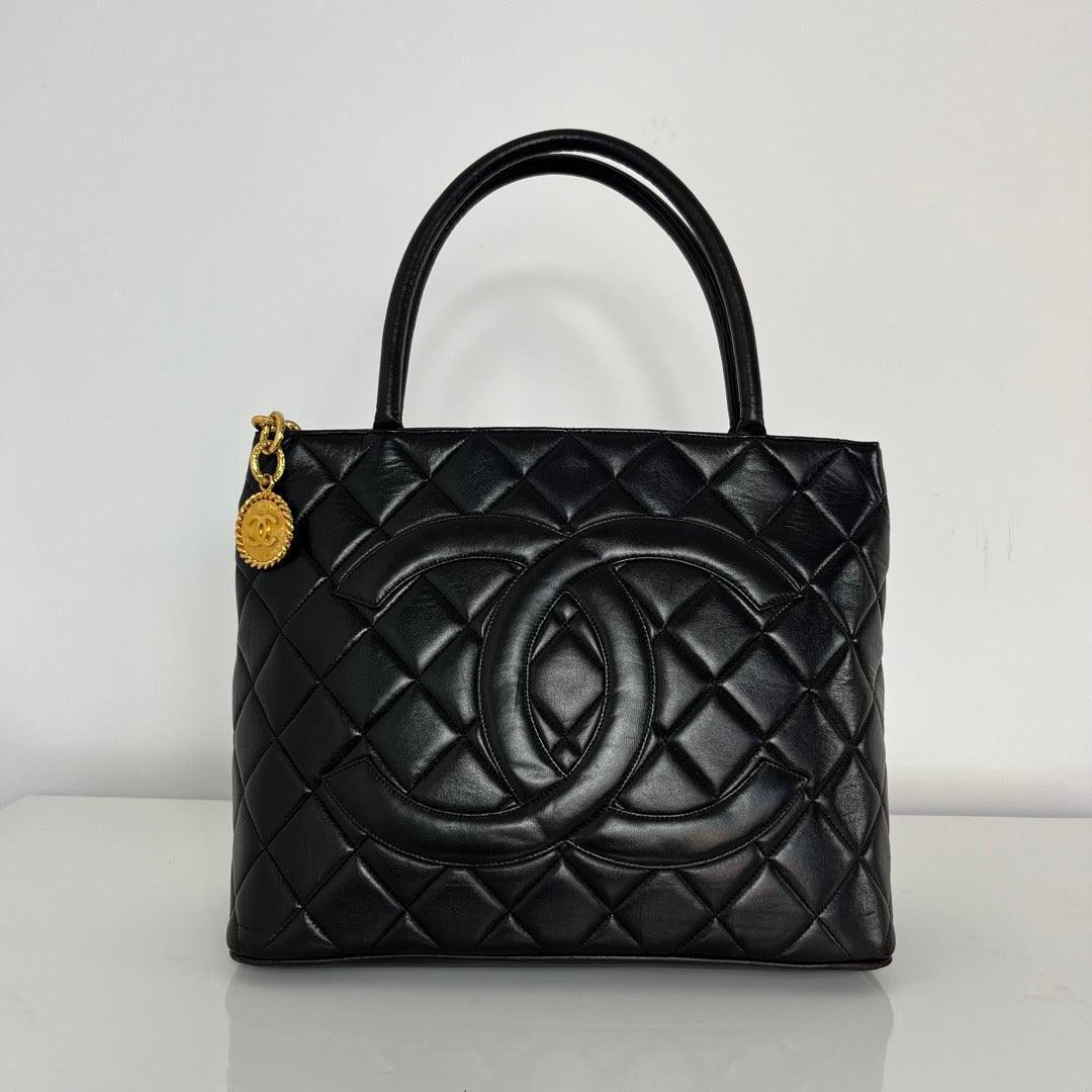 Chanel Black CC Medallion Handbag