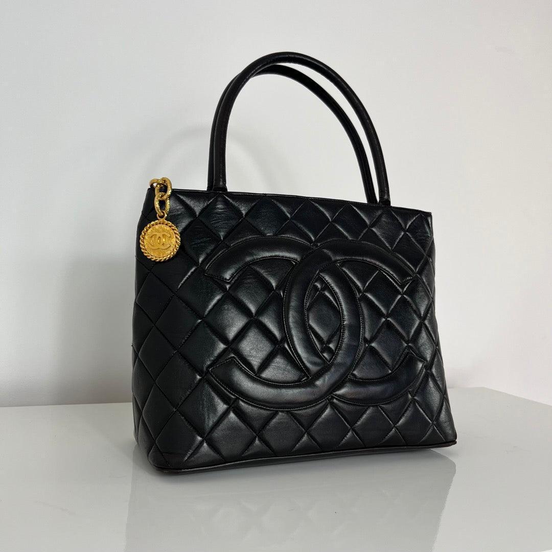 Chanel Black CC Medallion Handbag