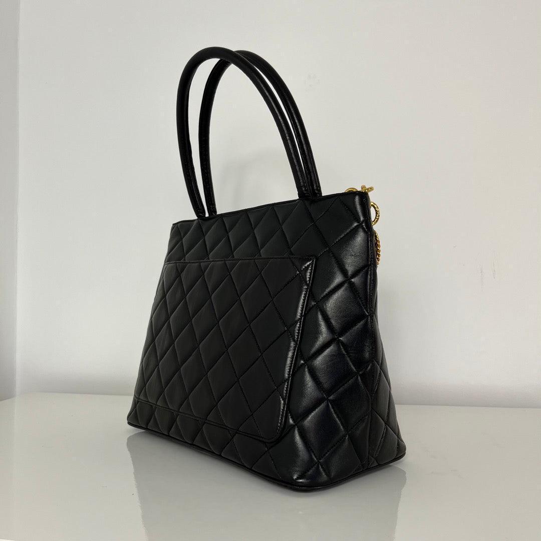 Chanel Black CC Medallion Handbag