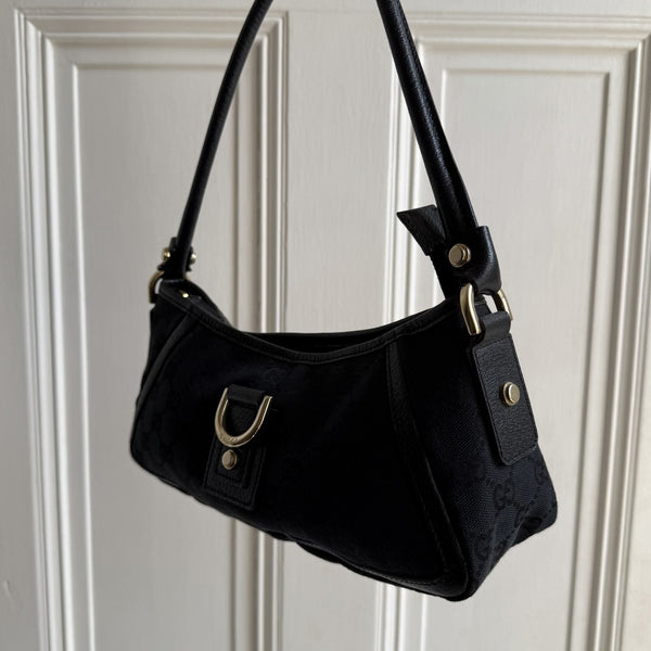 Gucci Mini Abbey D Ring Black Shoulder Bag