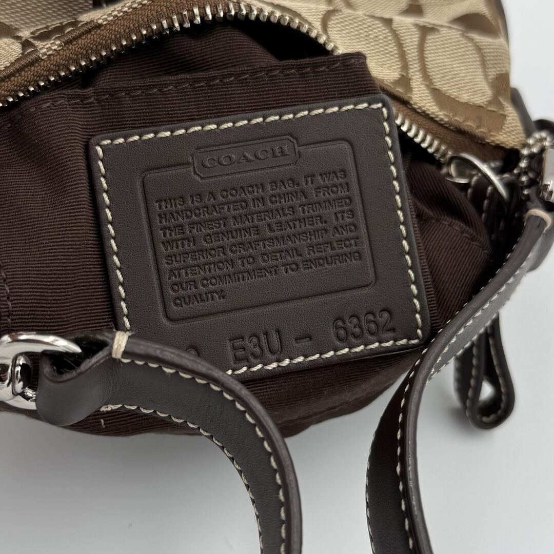 Coach Signature Mini Buckle Brown Shoulder Bag