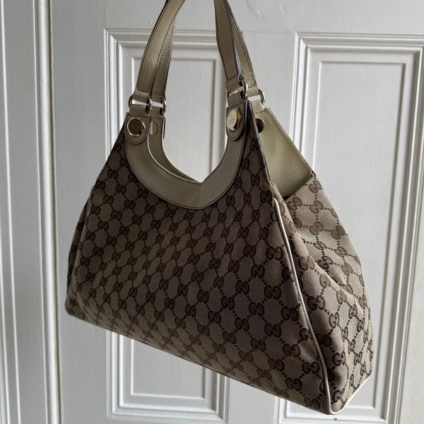 Gucci GG Monogram White Tote Bag