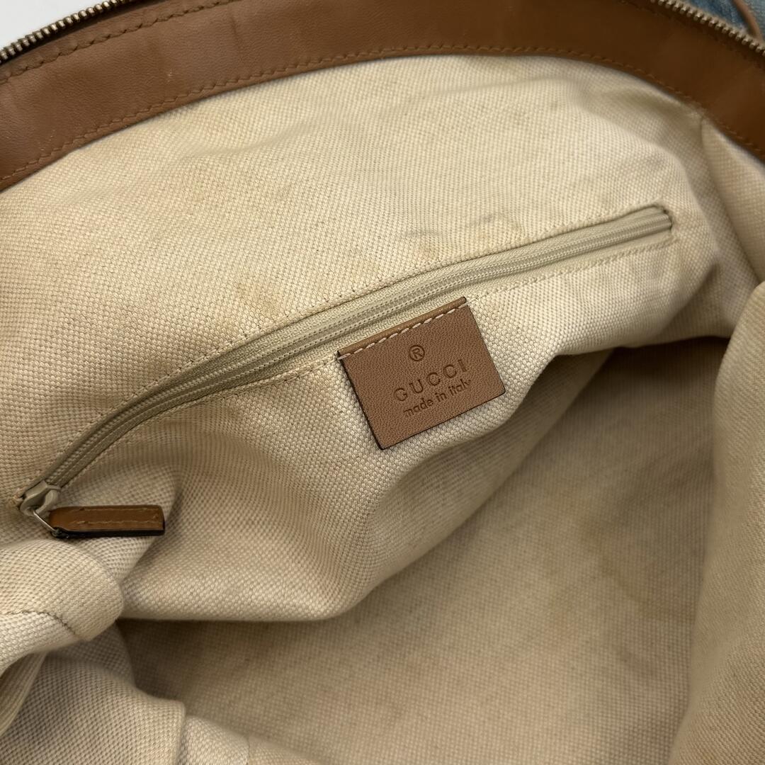 Gucci GG Denim Sukey Blue Tote Bag