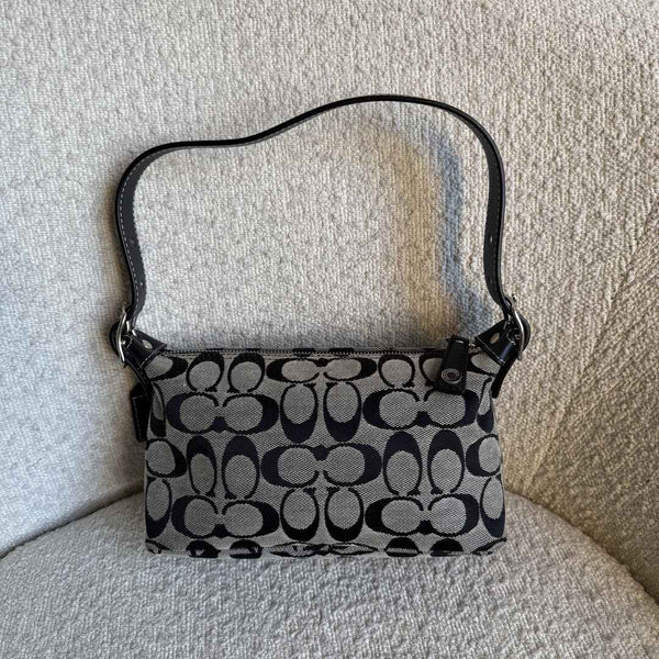 Coach Signature Sufflette Black Mini Shoulder Bag