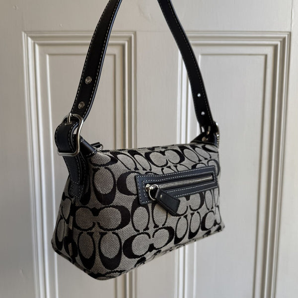 Coach Signature Sufflette Black Mini Shoulder Bag
