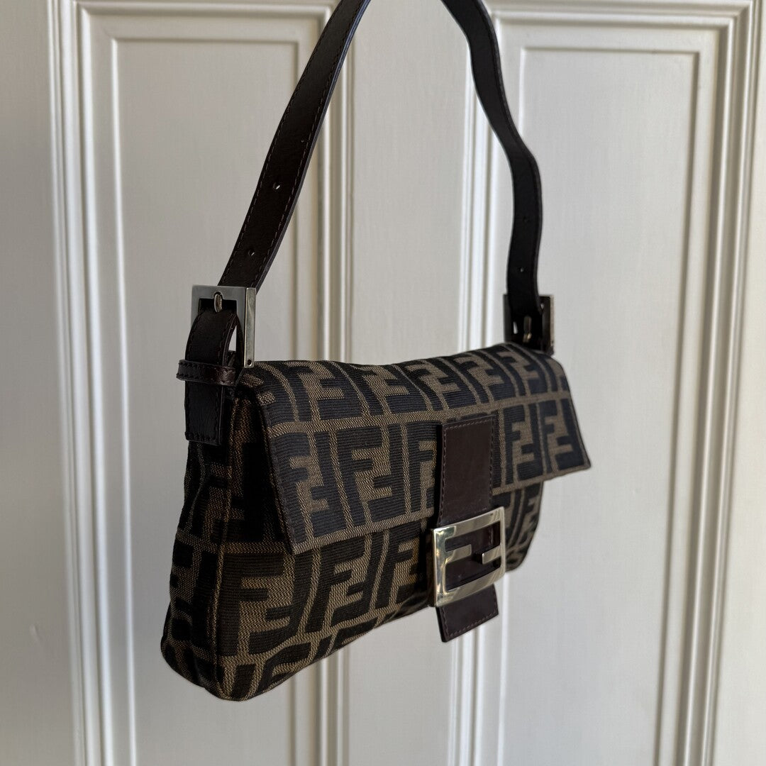 Fendi Mamma Baguette Zucca Shoulder Bag