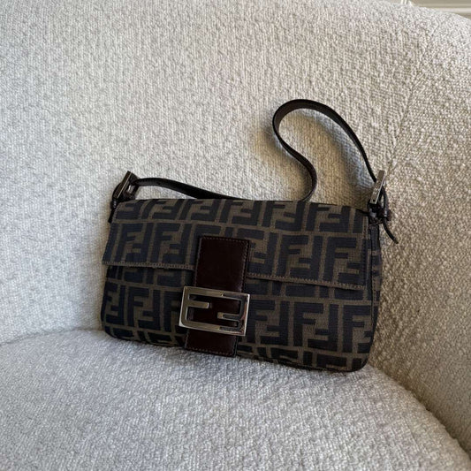 Fendi Mamma Baguette Zucca Shoulder Bag