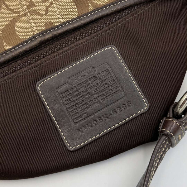 Coach Signature Croissant Brown Shoulder Bag