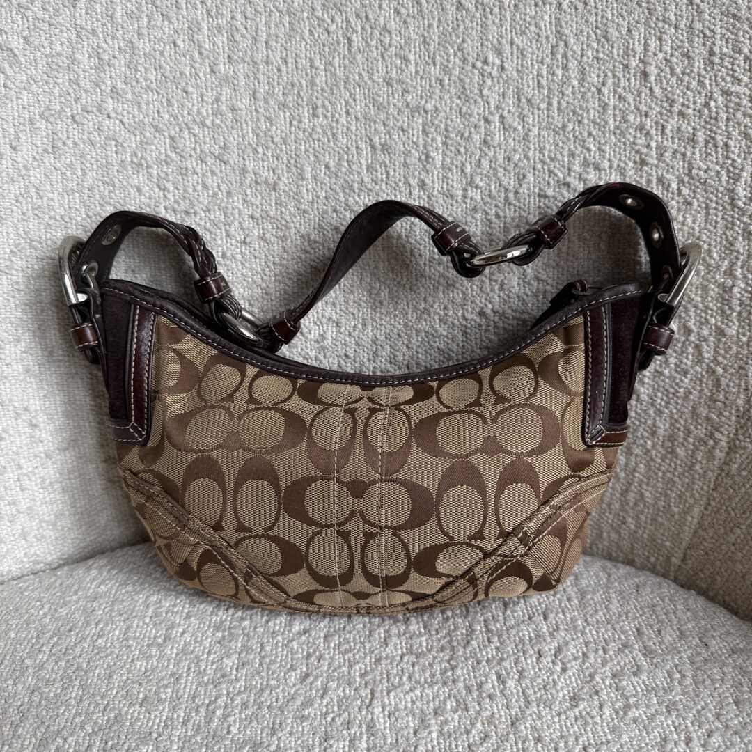Coach Signature Croissant Brown Shoulder Bag