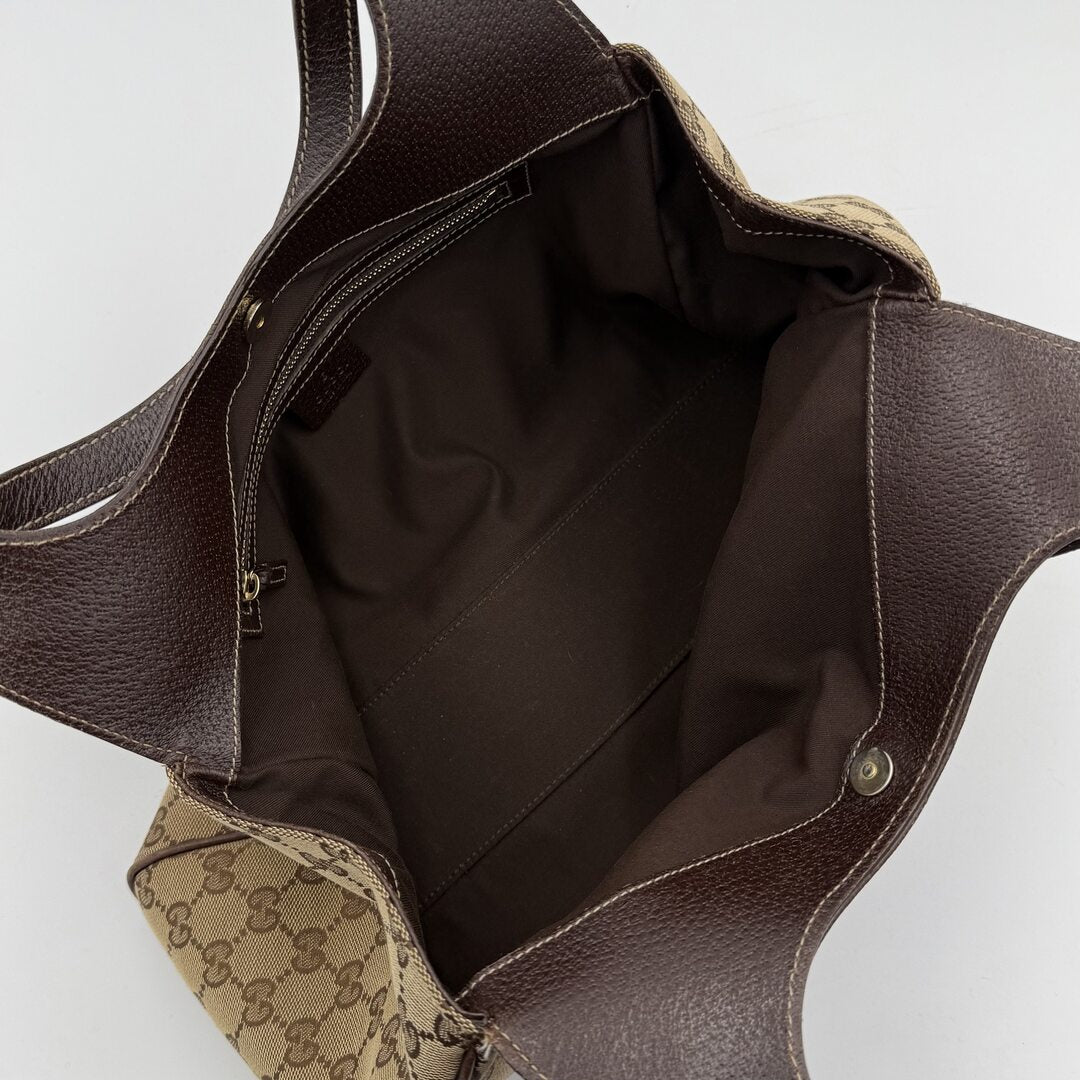 Gucci GG Monogram Canvas Brown Tote Bag