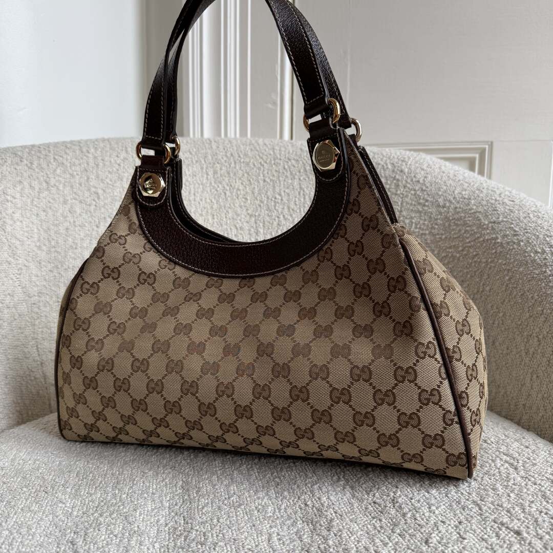 Gucci GG Monogram Canvas Brown Tote Bag