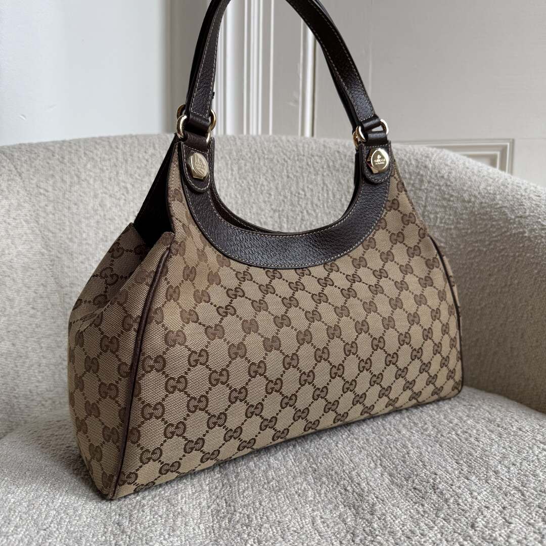Gucci GG Monogram Canvas Brown Tote Bag