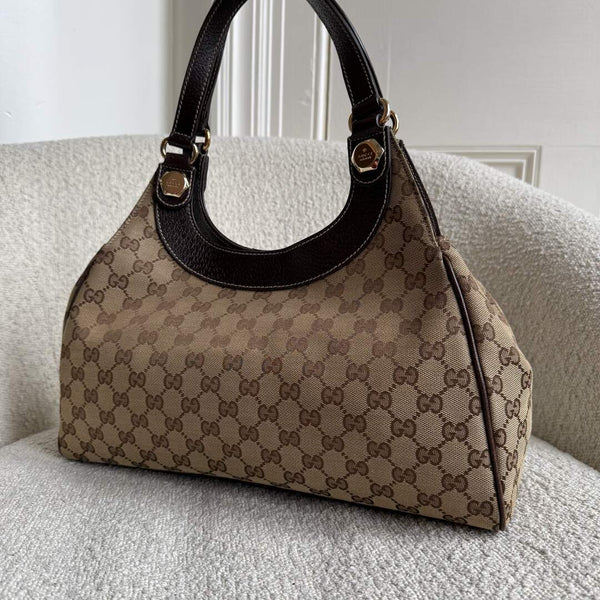 Gucci GG Monogram Canvas Brown Tote Bag