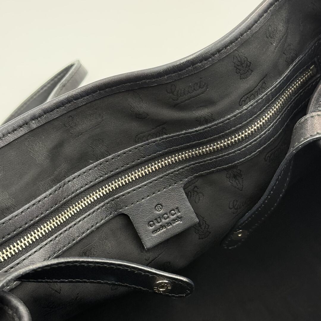 Gucci Guccissima Twins Leather Black Tote Bag