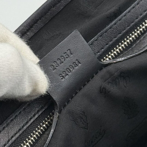 Gucci Guccissima Twins Leather Black Tote Bag