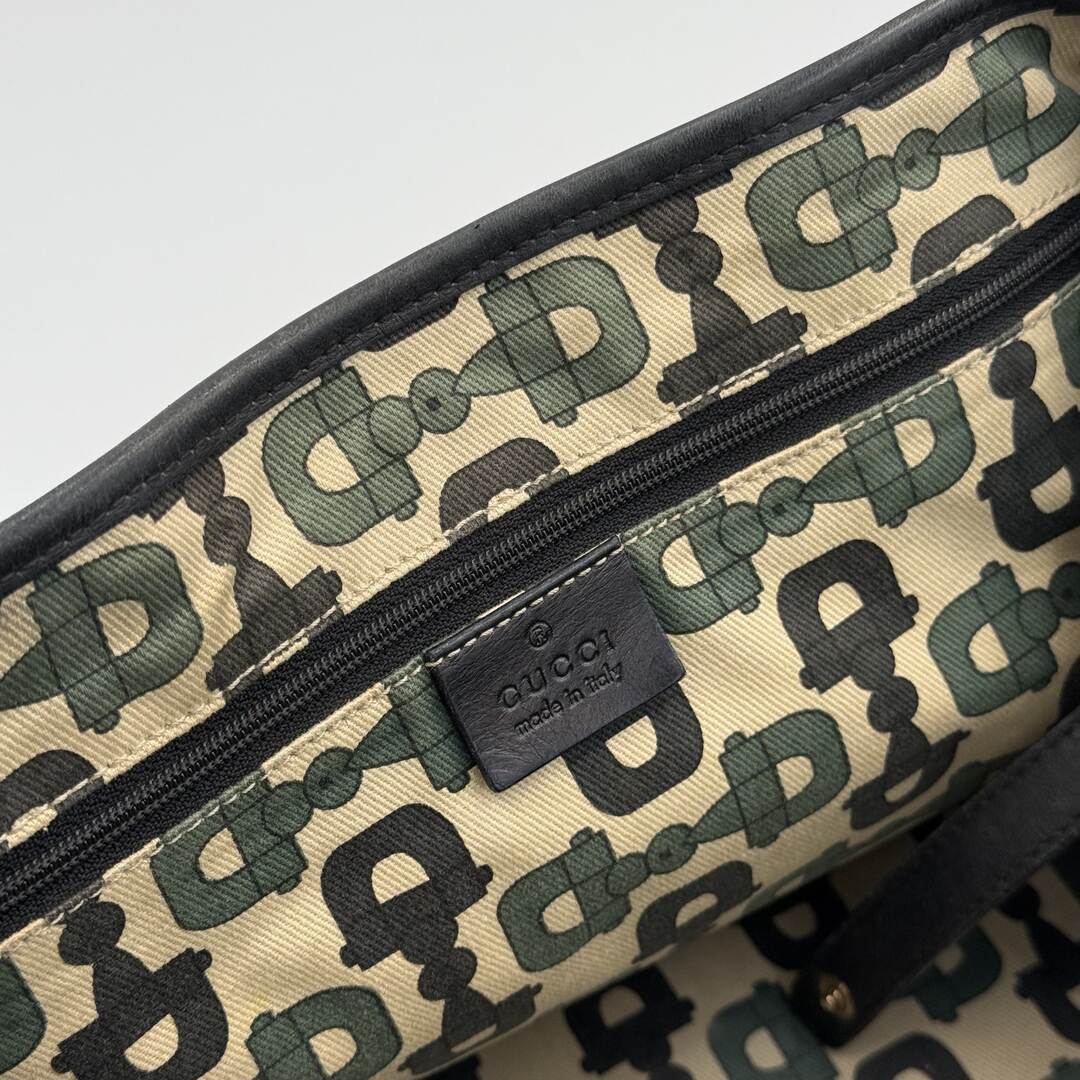 Gucci Guccissima Princy Black Leather Tote Bag