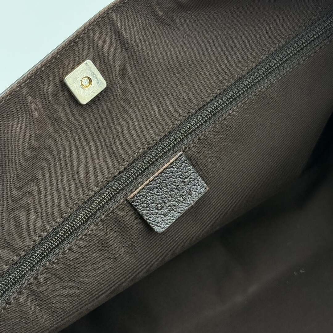 Gucci GG Canvas Abbey D-Ring Brown Tote Bag