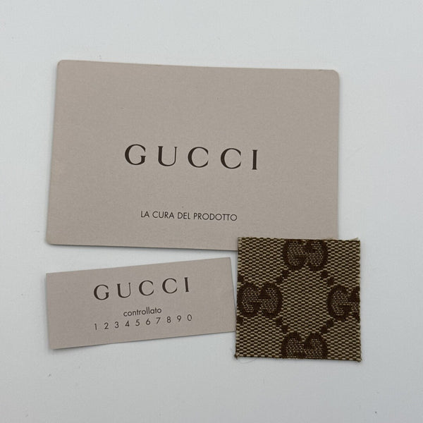 Gucci GG Canvas Twins Black Leather Tote Bag