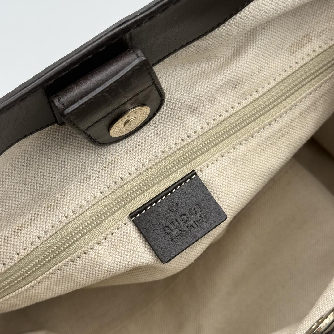Gucci GG Canvas Sukey Brown Tote Bag