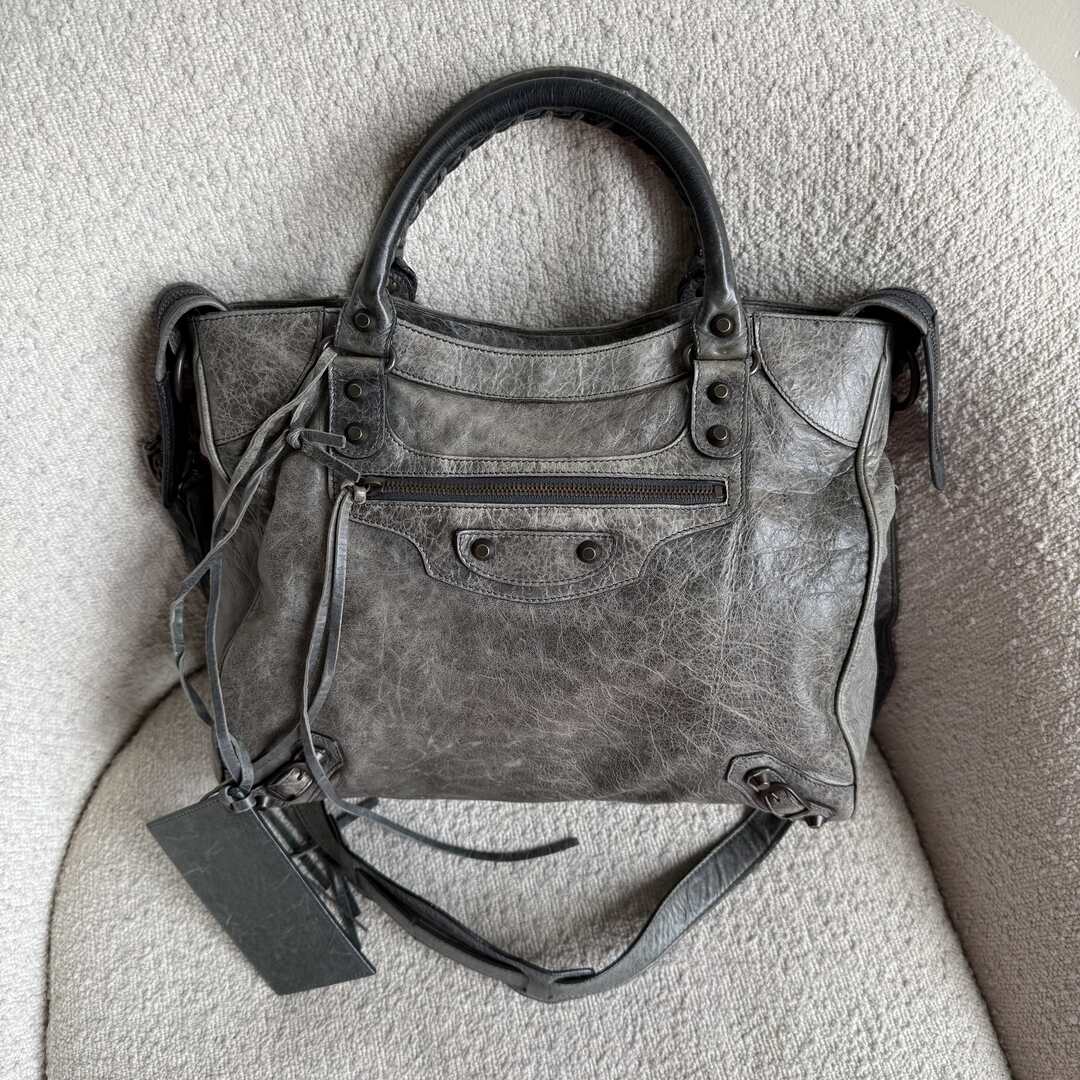 2003 Balenciaga Motorcycle Velo Leather Green Bag
