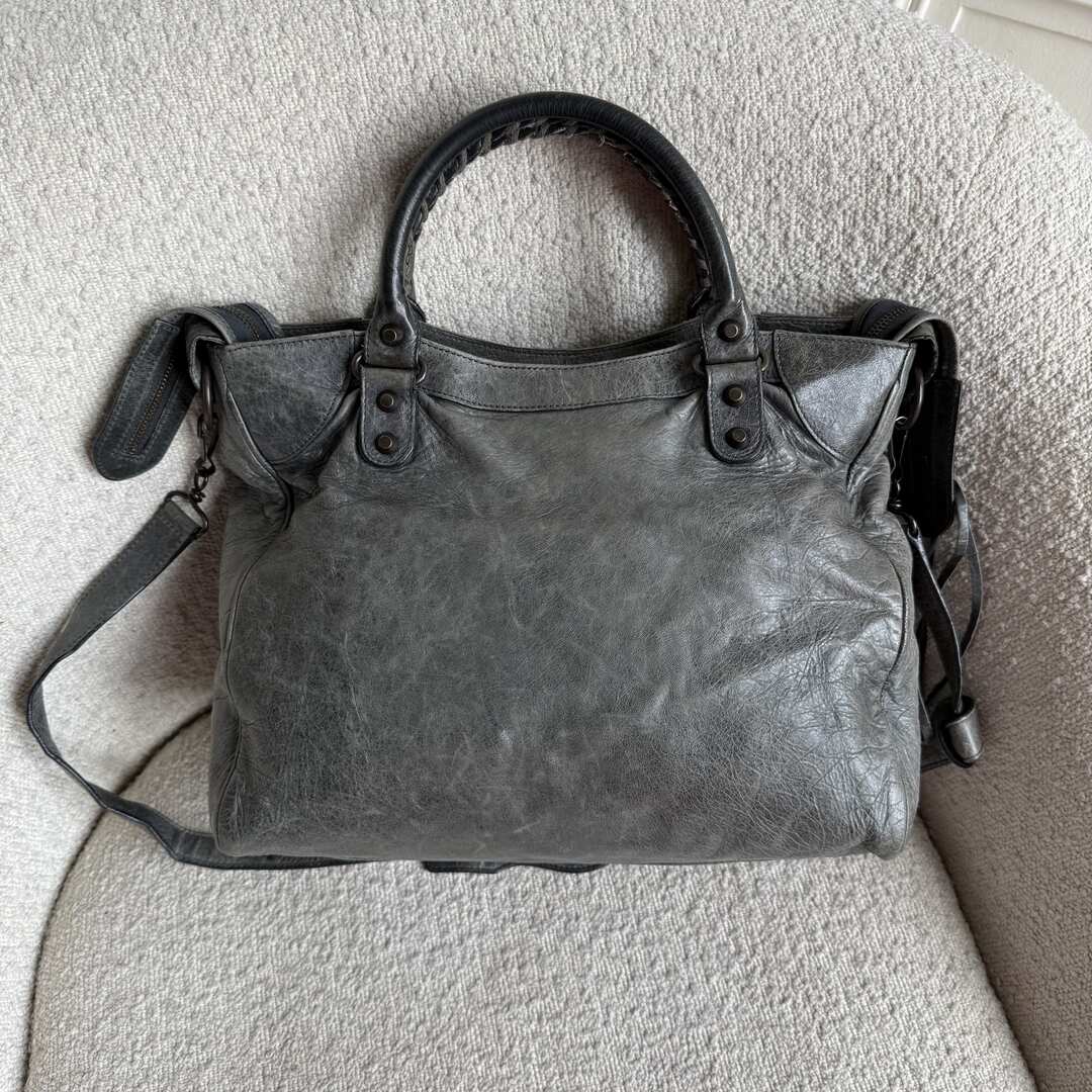 2003 Balenciaga Motorcycle Velo Leather Green Bag