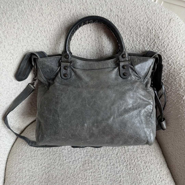 2003 Balenciaga Motorcycle Velo Leather Green Bag