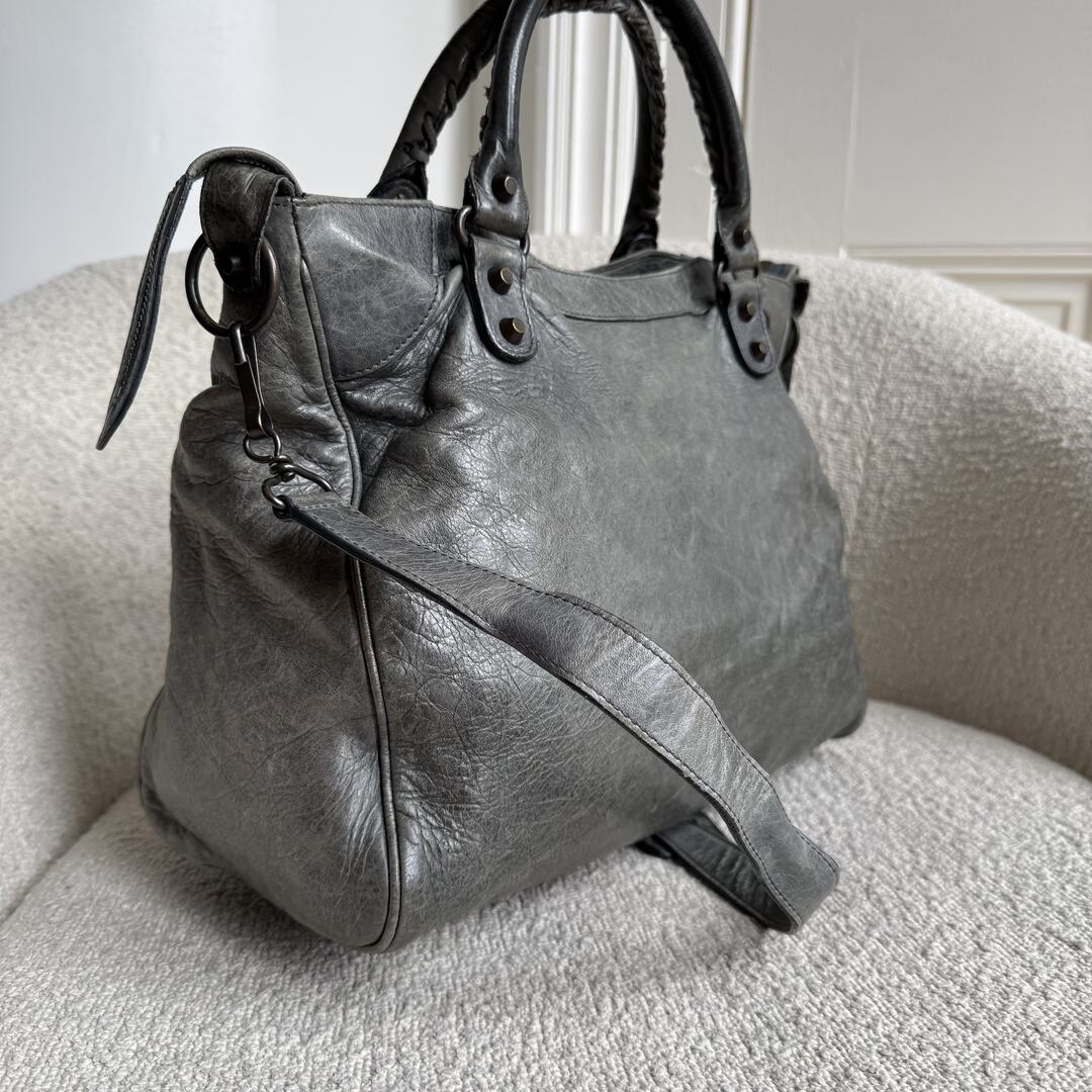2003 Balenciaga Motorcycle Velo Leather Green Bag