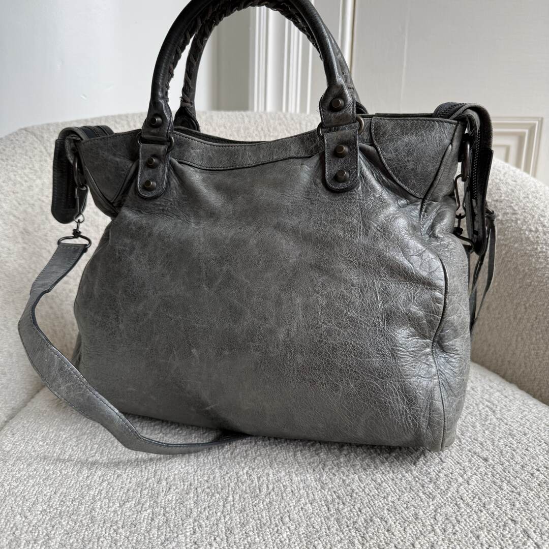 2003 Balenciaga Motorcycle Velo Leather Green Bag