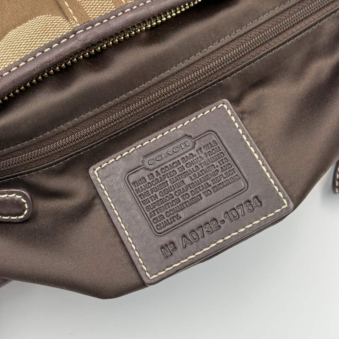 Coach Signature Hobo Brown Shoulder Bag