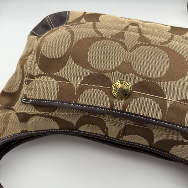Coach Signature Hobo Brown Shoulder Bag