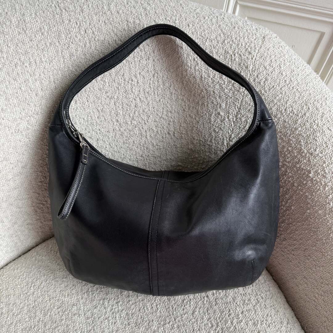 Coach Mini Ergo Hobo Leather Black Shoulder Bag