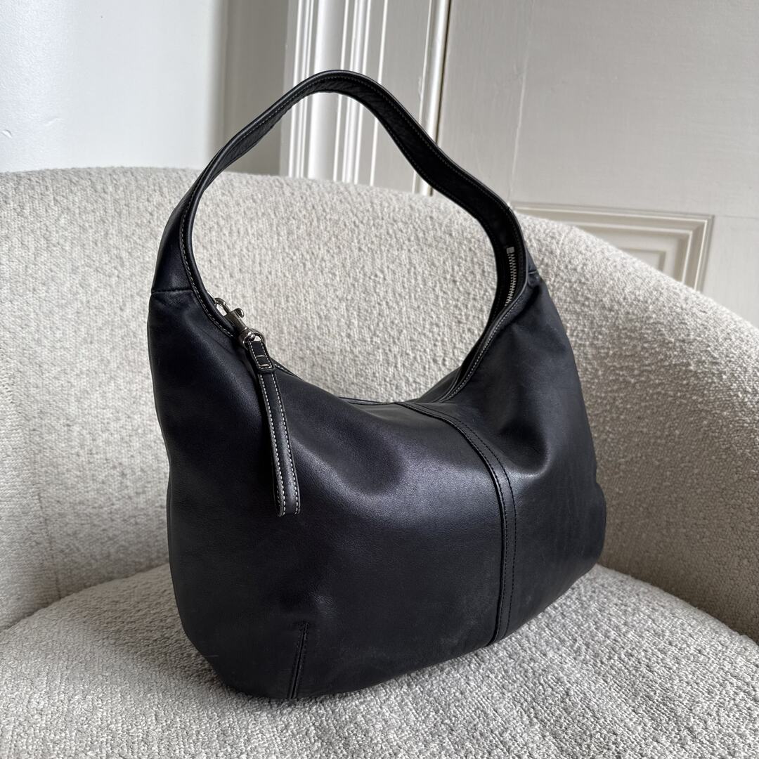 Coach Mini Ergo Hobo Leather Black Shoulder Bag