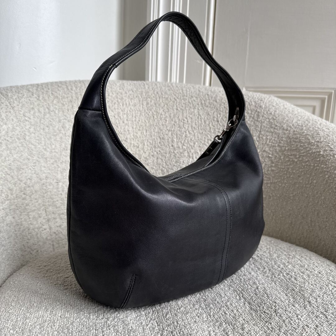 Coach Mini Ergo Hobo Leather Black Shoulder Bag